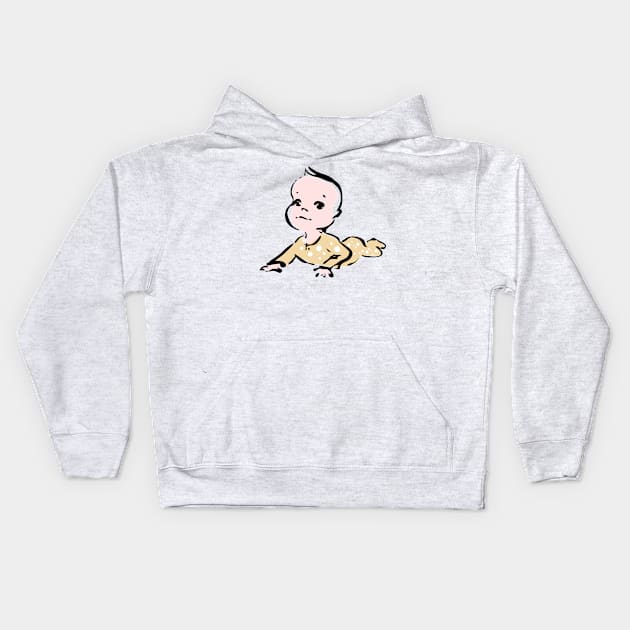 cute baby Kids Hoodie by Ljuko